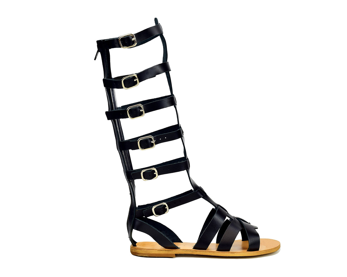 Gold knee high on sale gladiator sandals uk