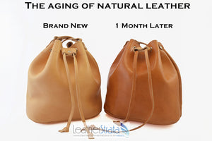 The aging process of natural vegetable tanned leather