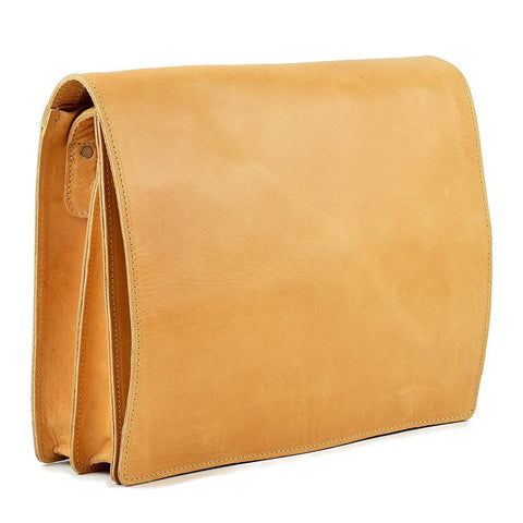 The Gustav Messenger Bag | Large Capacity Vintage Leather Dark Brown